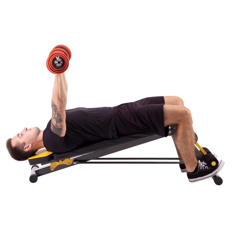 EAN 5907695596557 - HMS Fitness LSR8311 Banco de musculación multiposición Asiento ajustable Hogar Negro, Amarillo imagen 16