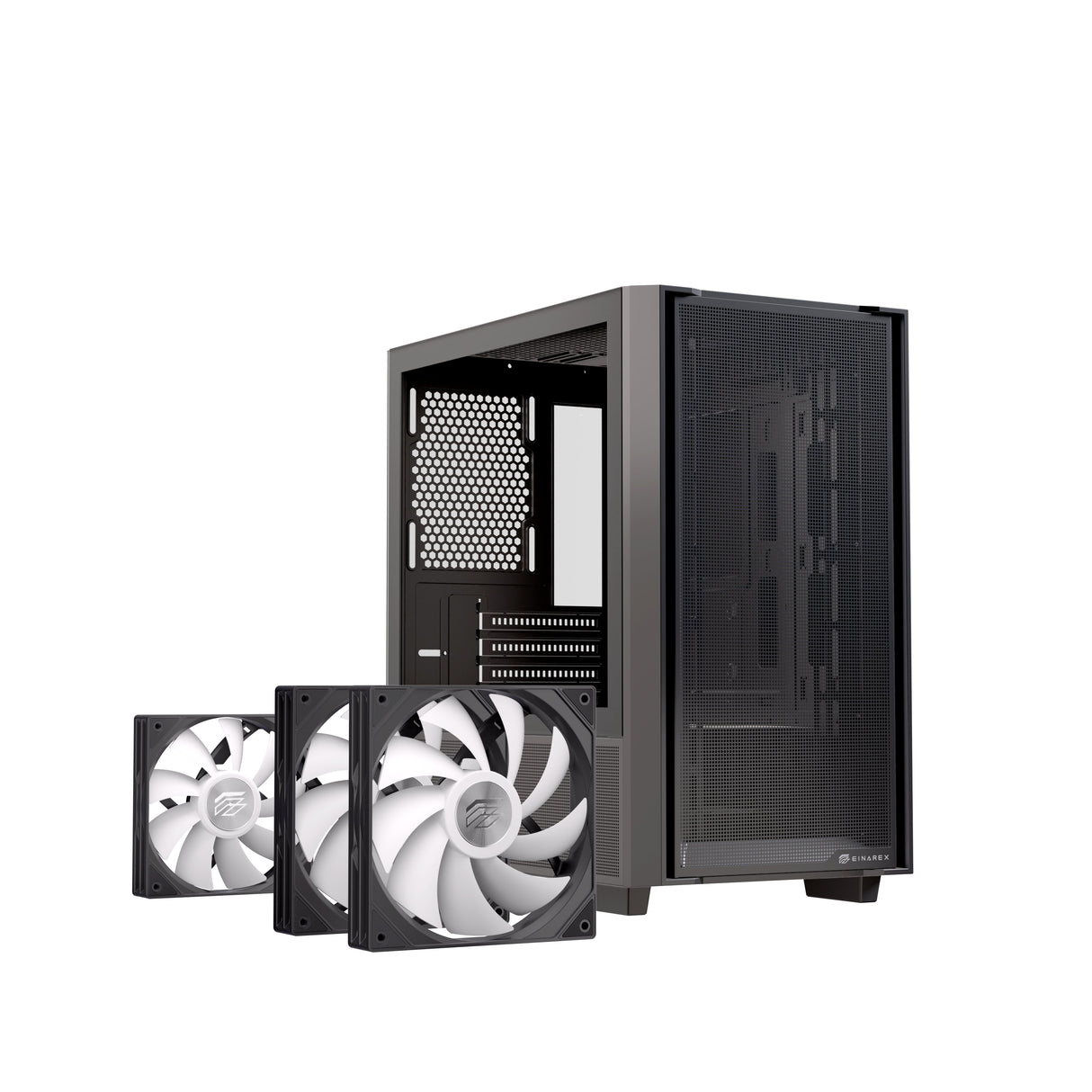 EAN 6977277360400 - Einarex EXCS-PM-150R-B carcasa de ordenador Midi Tower Negro imagen 3