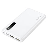 Bateria Externa Power Bank   8000, 2x Usb-A,  Blanco Logilink