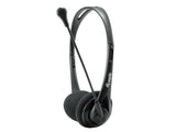 Auricular Equip Life Microfono Jack 3.5mm ( Incluye Adaptador 1 A 2 Jacks ) Negro