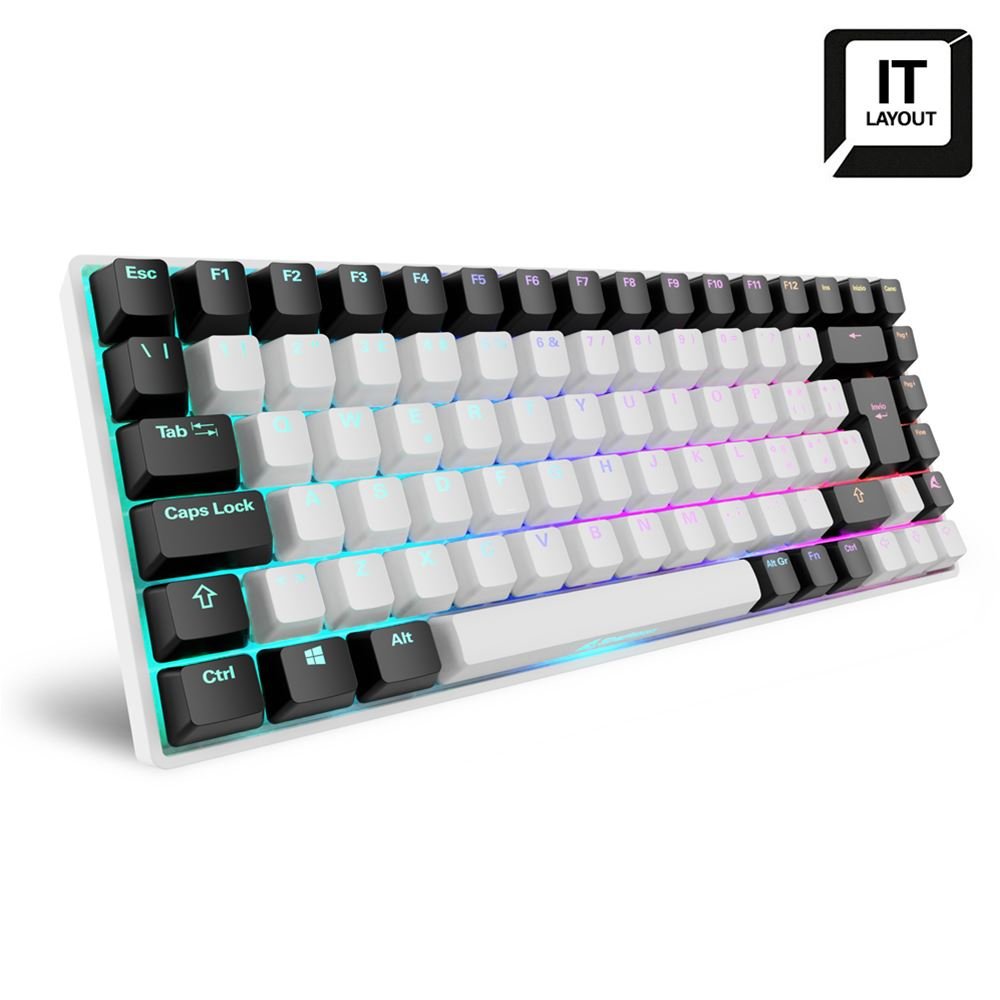 Teclado Italiano Sharkoon Skiller Sgk50 S3, Para Gaming Blanco