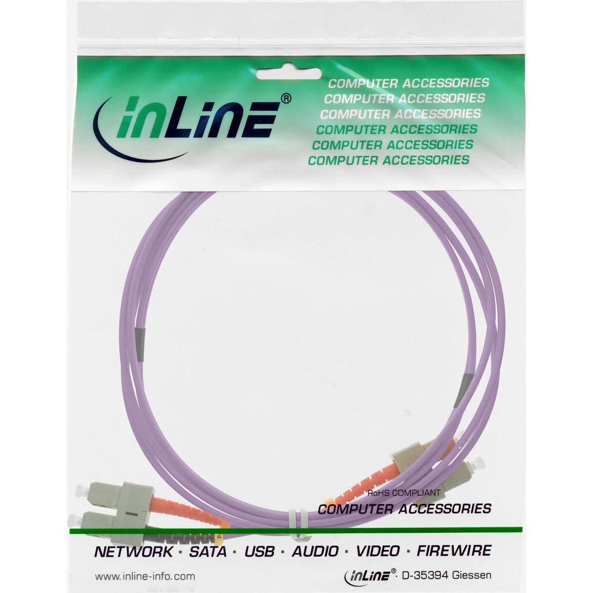 Cable Duplex De Fibra Óptica Inline Sc/Sc 50/125?M Om4 5m