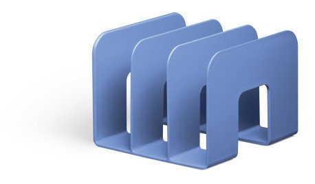 Durable Eco Estante Para Revistas Plástico Azul