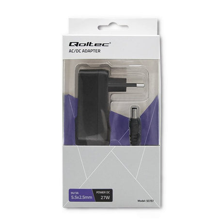 EAN 5901878507873 - Qoltec 50787 adaptador e inversor de corriente Interior 27 W Negro imagen 3