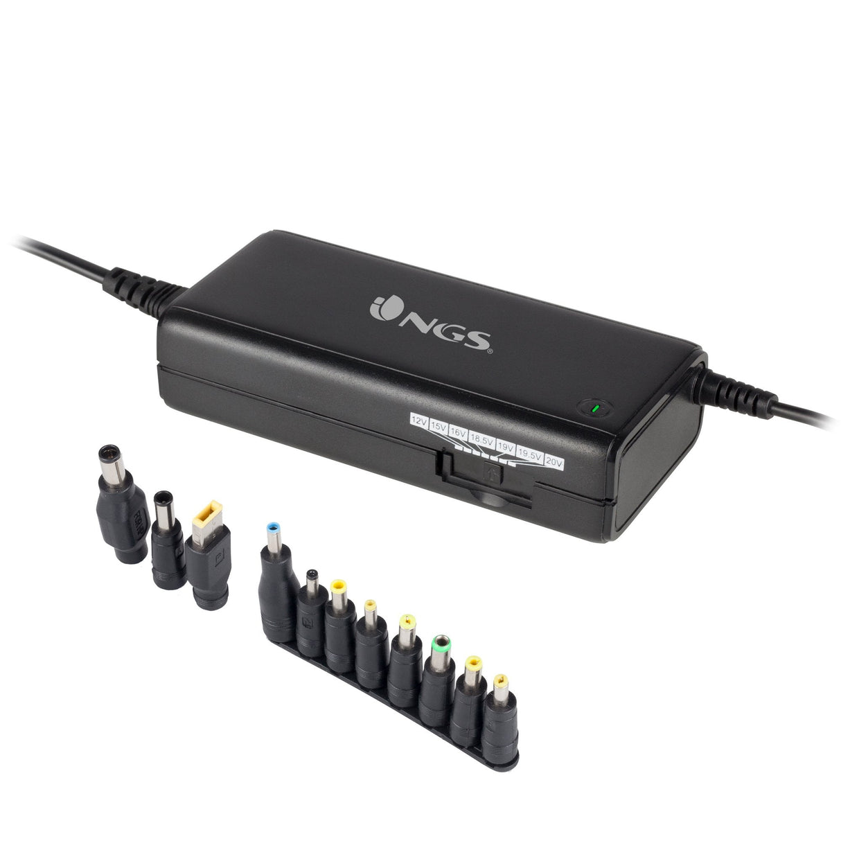 EAN 8435430613612 - NGS Ban adaptador e inversor de corriente Interior 90 W Negro imagen 1
