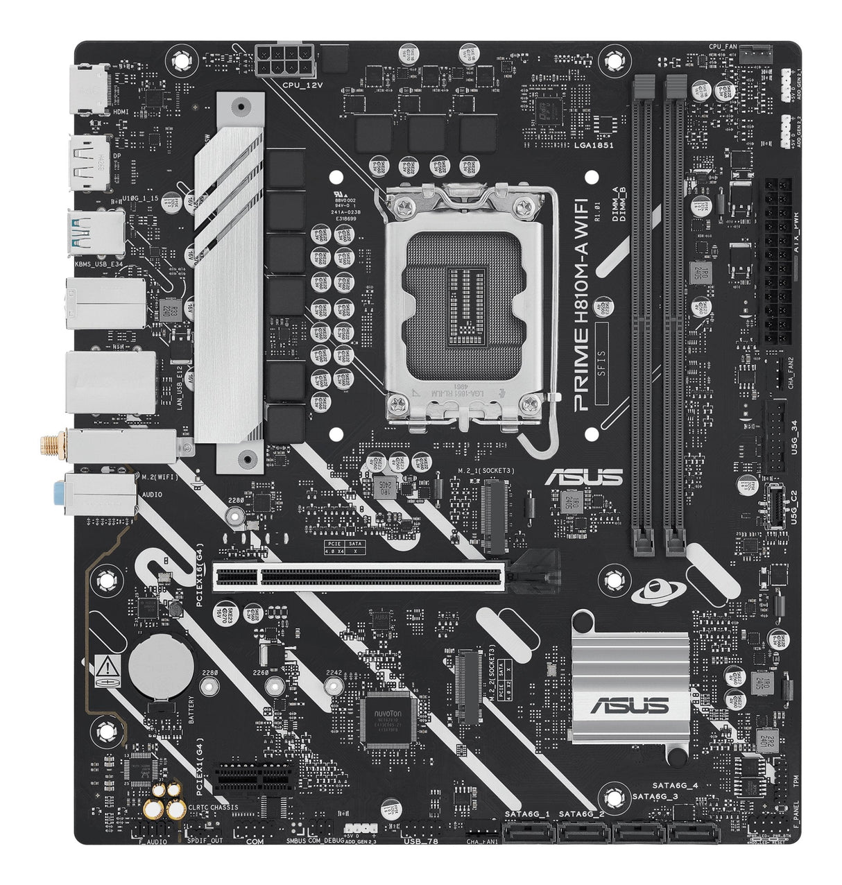 Placa Base Asus Prime H810m-A Wifi Intel,Lga1851,Ddr5,Matx