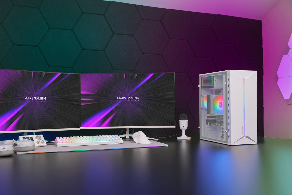 Caja Gaming Semitorre Mars Gaming Mc-Blaze Blanca