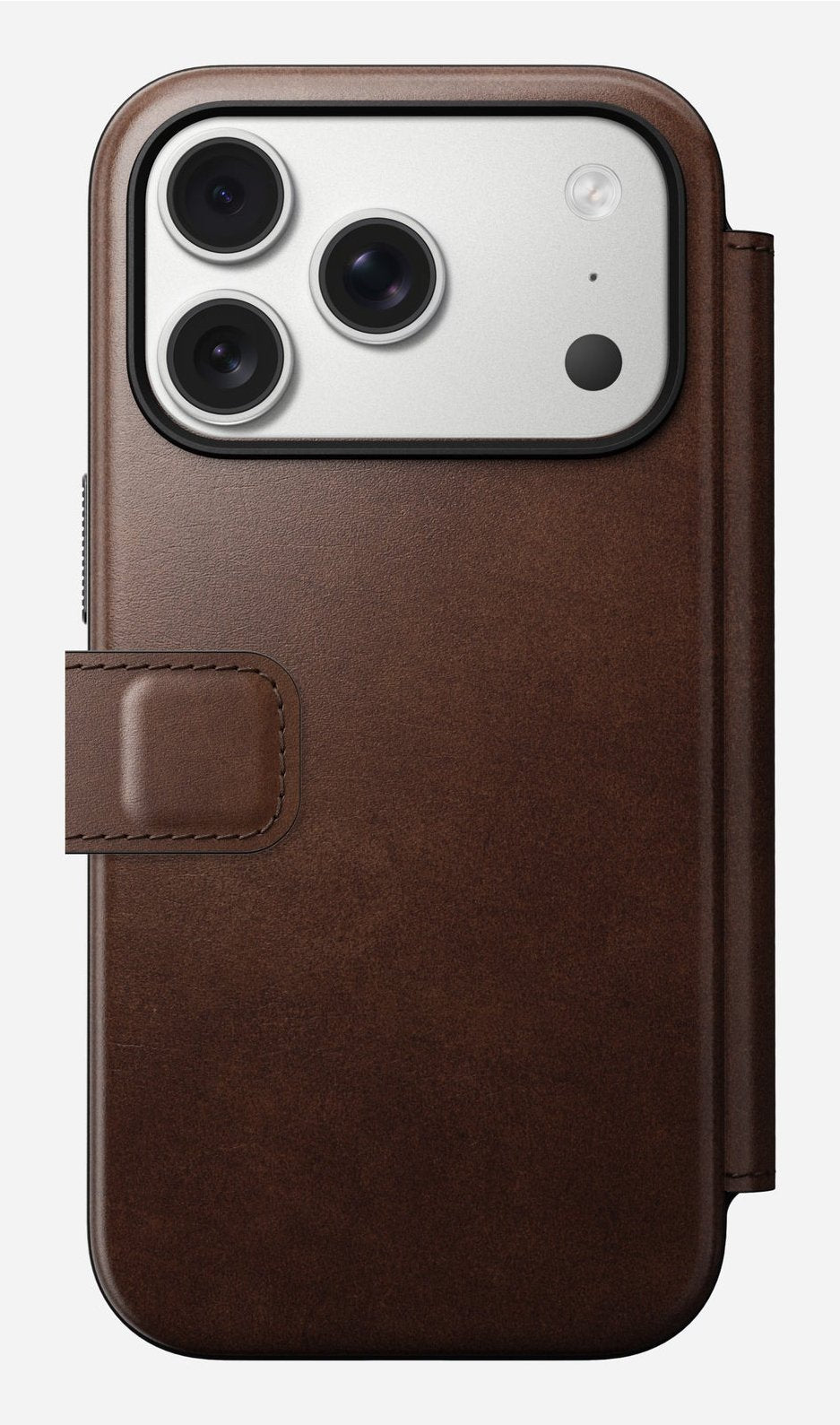 Nomad Modern Leather Folio Iphone 17 Pro Rustic Brown H.
