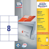 Avery Zweckform Etiketten 3427 Weiss 105,0 X 74,0 Mm - 800 Stück