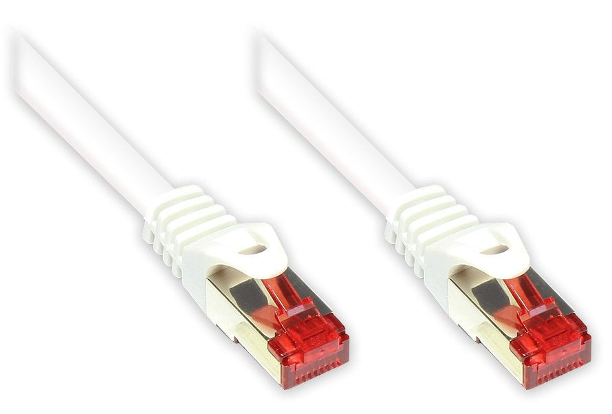 Goodconnections Cable De Red Con Protector De Pestaña, Cat. 6, S Ftp, Pimf, Pvc, 250mhz, Blanco, 20m,