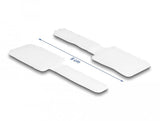 Delock Mini Klett-Cablehalter L 90 Mm X B 24 Mm Selbstklebend 10 Stück Weiss