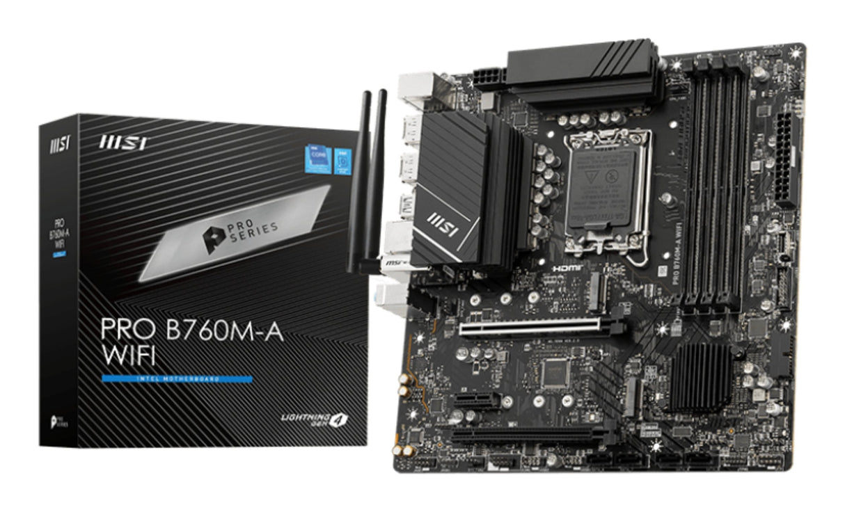 EAN 4711377059572 - MSI PRO B760M-A WIFI placa base Intel B760 LGA 1700 micro ATX imagen 1