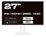 EAN 4589511175873 - JAPANNEXT JN-IPS270WQHD75F-C65W-HSP-W pantalla para PC 68,6 cm (27") 2560 x 1440 Pixeles Quad HD LED Blan imagen 2