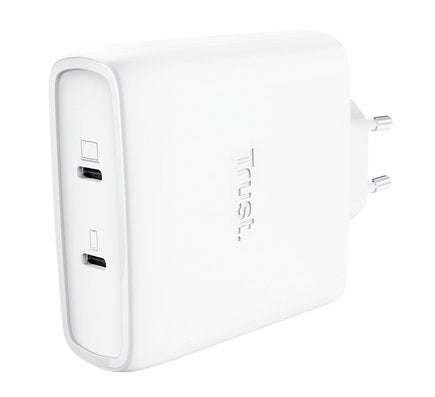 Cargador De Pared Gan Trust Maxo 100w 2xusb Tipo-C Incluye Cable Usb Tipo-C 100w