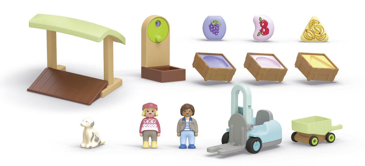 Playmobil Junior Puesto Ecológico Y Carretilla Elevadora