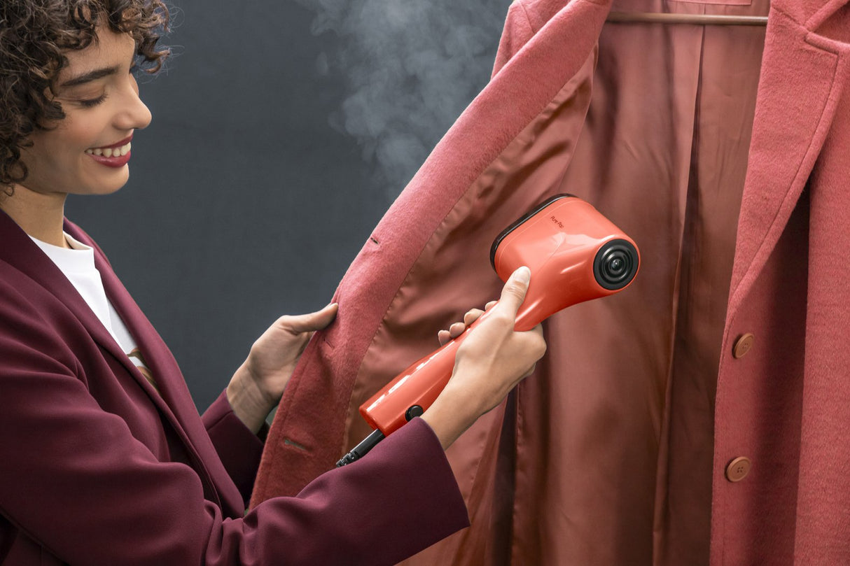 Tefal Dt2022e1 Pure Pop Handheld Garment Steamer, Coral Red