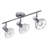 Activejet Gizel Tira De Luz De Pared De Techo Triple Cromo E14 Lámpara De Pared Para Sala De Estar