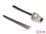 Delock M8 Einbaucable A-Kodiert 3 Pin H. Para Panel 0,5 M