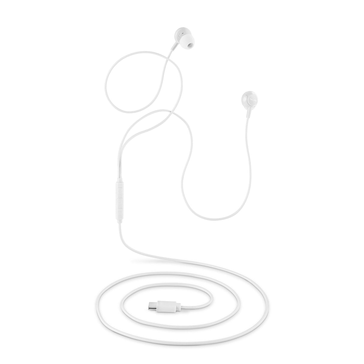 Auriculares Intrauditivos Ngs Cross Step Con Micrófono Usb Tipo-C Blancos