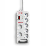 EAN 8436035921904 - Salicru 680BA000006 limitador de tensión Blanco 7 salidas AC 250 V 1,8 m imagen 1