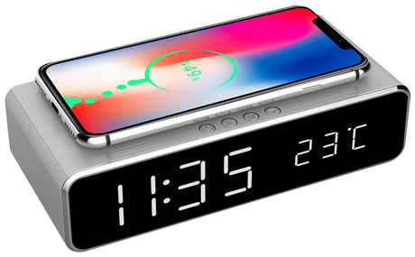 EAN 8716309107853 - Gembird DAC-WPC-01-S despertador Reloj despertador digital Plata imagen 1