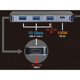 Roline Usb 3.2 Gen 2 Hub, 4fach, Typ-C-Anschlusscable