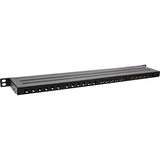 Inline® 19" Patch Panel Cat.6a 0.5 U 24-Port, With Dust Projoection, Negro