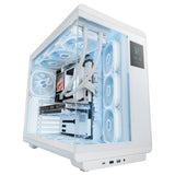 Caja Pc  Atx Mars Gaming Mc-Revpro Pantalla Lcd 4.3" Cristal Templado 4x Ventiladores Argb Blanco