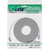 Cable De Red Plano Inline, U/Ftp, Cat.6a, Tpe Libre De Halógenos, Gris, 15m
