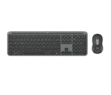Teclado Alemán + Ratón Logitech Mk950 Signature Slim Rf Wireless + Bluetooth Qwertz Grafito