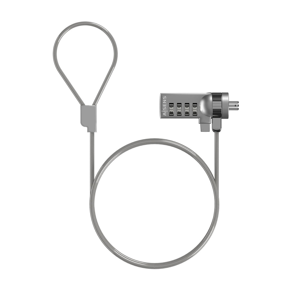 Aisens Cable Con Cerradura De Combinacion Para Ordenador, Monitor, Portatil - 1.50m