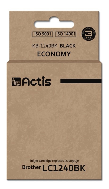 Tinta Actis Kb-1240bk (Reemplazo De Brother Lc1240bk / Lc1220bk - Estándar - 19 Ml - Negro)