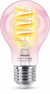 Bombilla Wiz Philips Smart Wifi Filament Clear A60 E27 6.3w 470lm Rgb