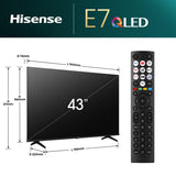 EAN 6942351402338 - Hisense 43E77NQ 109,2 cm (43") 4K Ultra HD Smart TV Wifi Negro 275 cd / m² imagen 2