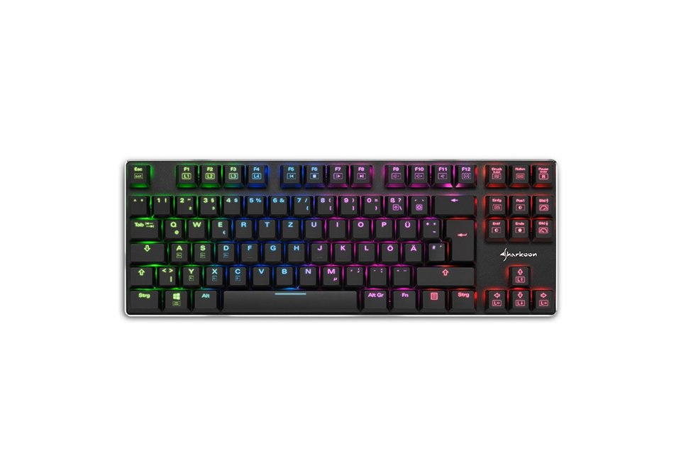 Teclado (Aleman) Gaming Sharkoon Purewriter Tkl Rgb, 4044951021512