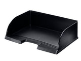 Leitz Plus Jumbo Bandeja Portadocumentos De Gran Capacidad - Acceso Apaisado - Hasta 10uds Apilables - Negro