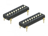 Delock Interruptor Dip Tri-State 9 Dígitos Con Paso De 2,54 Mm Tht 2 Piezas