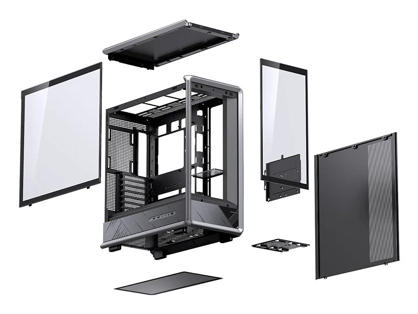 Jonsbo D401 Pc-Gehäuse, Midi Tower, Atx, Tempered Glass - Schwarz