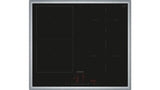 Siemens Ed64rhsb1e Iq500, Placa De Cocina Independiente Negra/Acero Inoxidable, 60 Cm, Home Connect Ed64rhsb1e