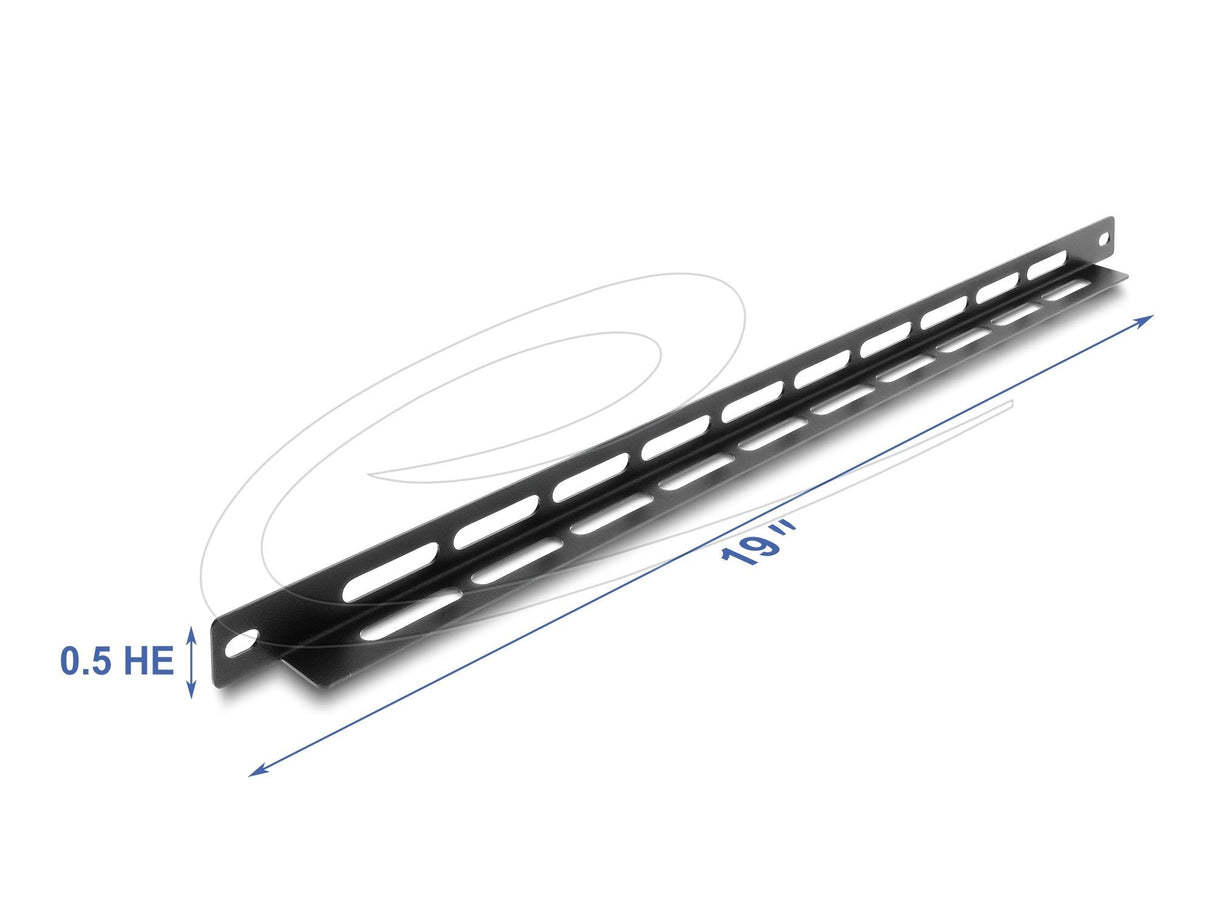 Delock 19" 0,5he Panel L-Form 22mm Mit Cablebinderbef. Blck