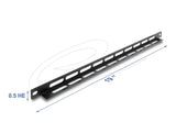 Delock 19" 0,5he Panel L-Form 22mm Mit Cablebinderbef. Blck