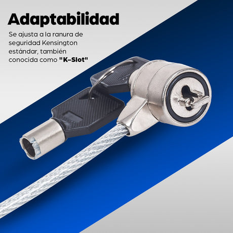 EAN 0766623440271 - Manhattan 440271 cable antirrobo Plata 1,4 m imagen 6