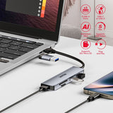 Unitek Hub 5w1 Usb-A/C 5 Gbps Z Czytnikiem Kart Sd I Micro Sd