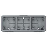 Legrand 069680 Gehuse 3-Fach Waagerecht Fr-Aufputz Plexo55 Grau
