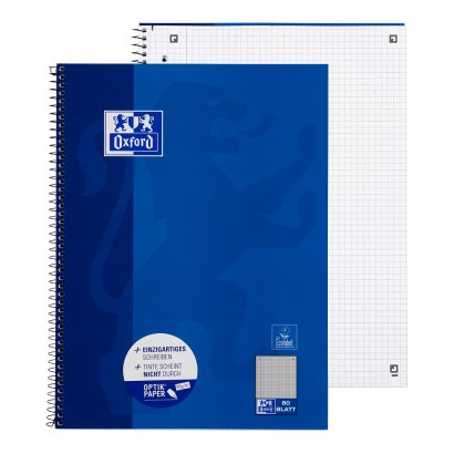 Oxford Collegeblock A4+ 220 X 295 Mm 80 Bl. Kariert Rand L