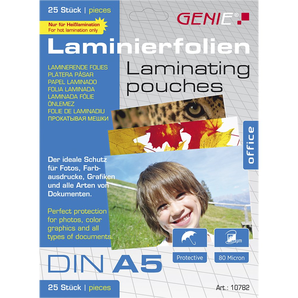 Bolsas De Laminación Genie 25 Láminas A5 25 Pieza(S)