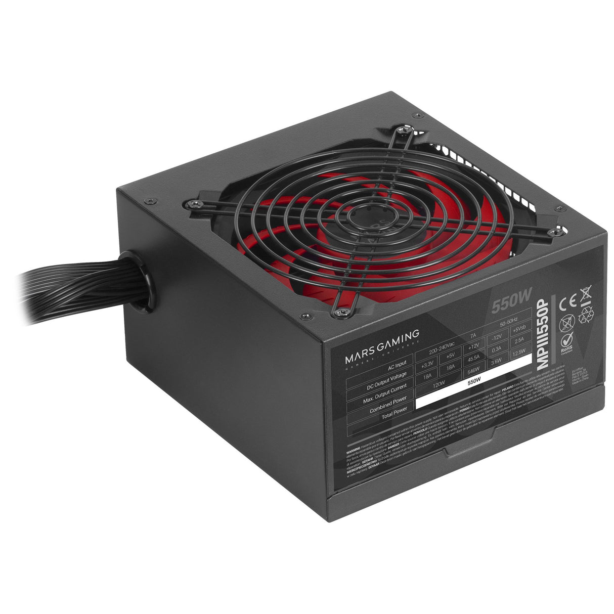 EAN 8435693107422 - Mars Gaming MPIII550P unidad de fuente de alimentación 24-pin ATX imagen 3