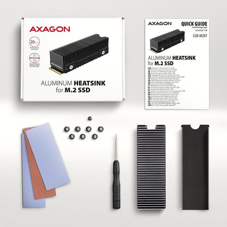 EAN 8595247907950 - Axagon CLR-M2XT M.2 SSD Passivkühler Aluminium - 2280 M.2 NVMe SSD, Unidad de estado sólido Disipador tér imagen 5