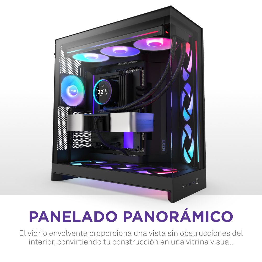 EAN 5056547207681 - NZXT H9 Flow RGB+ Midi Tower Negro imagen 16