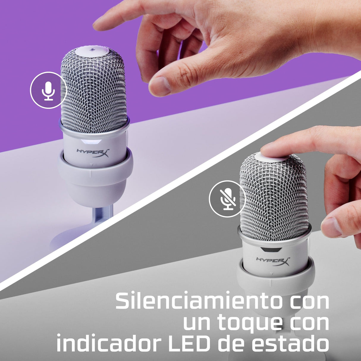 Hyperx Solocast - Usb Microphone (White) Blanco